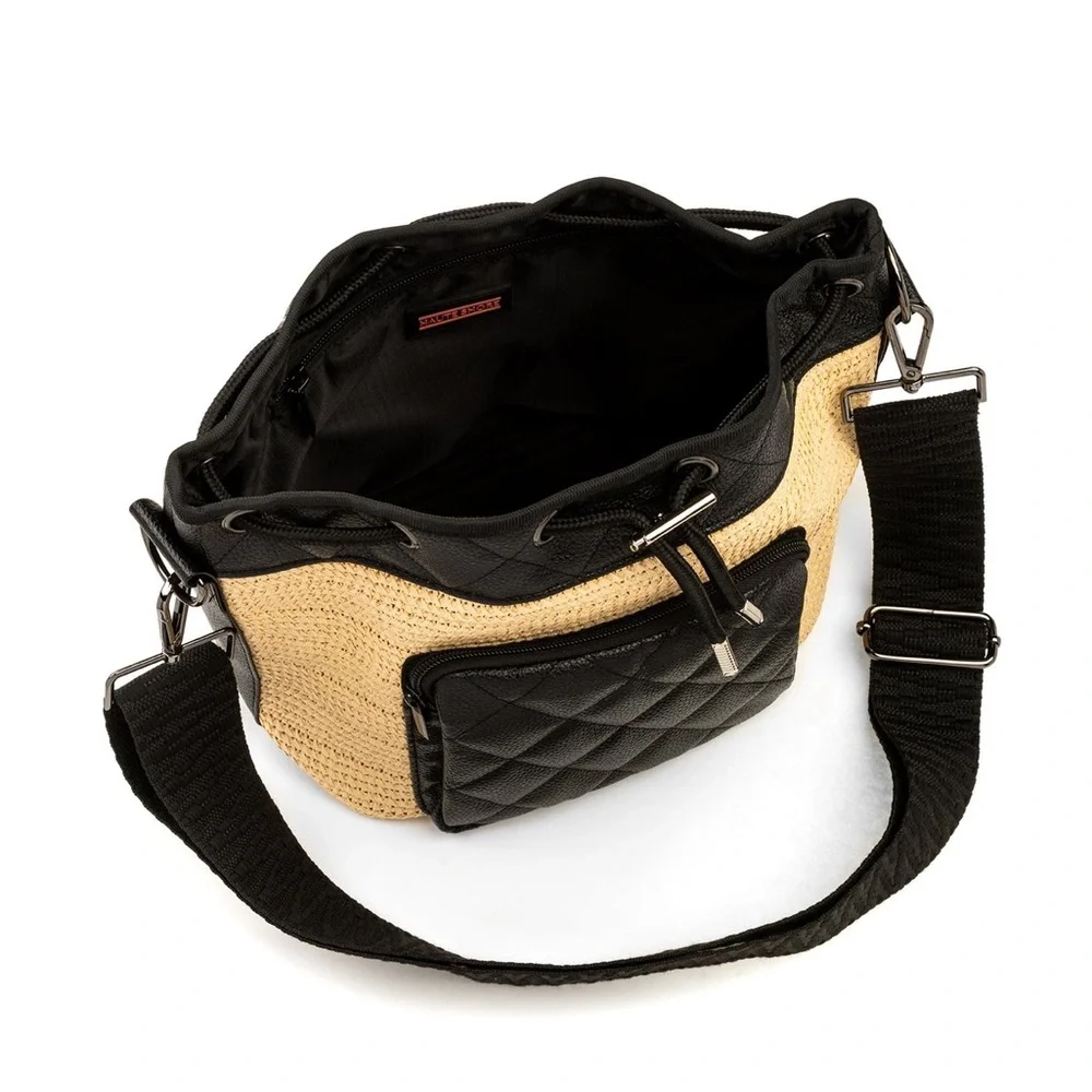 Lindsey Raffia Bucket Bag - Picture 4 of 8